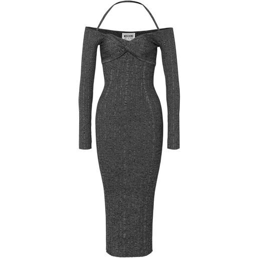 MOSCHINO JEANS abito midi con spalle scoperte - grigio
