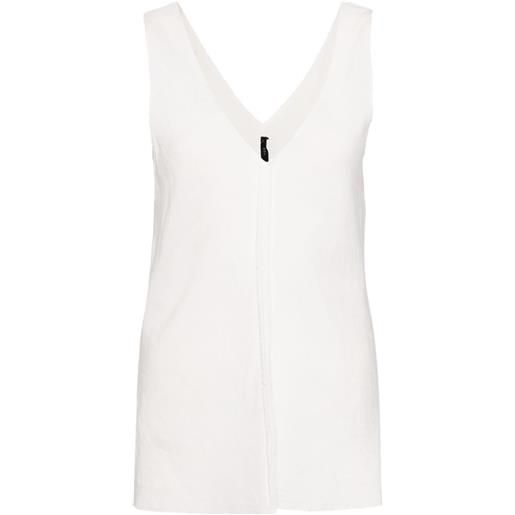 VOZ top con scollo a v - toni neutri