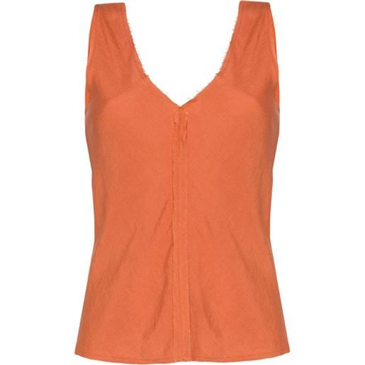 VOZ top con scollo a v - arancione