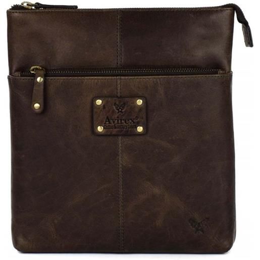 Avirex borsello in pelle pregiata Avirex linea durango dark brown drn02
