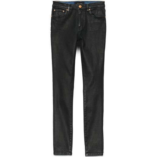 Purple Brand jeans p001 dritti con vita media - nero