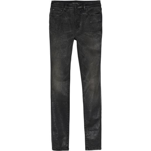 Purple Brand jeans skinny con glitter - nero
