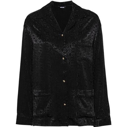 Just Cavalli camicia con effetto jacquard - nero