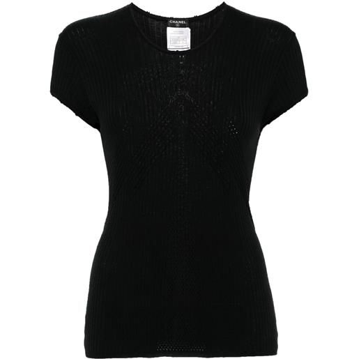 CHANEL Pre-Owned - top cc 2004 - donna - cotone - taglia unica - nero