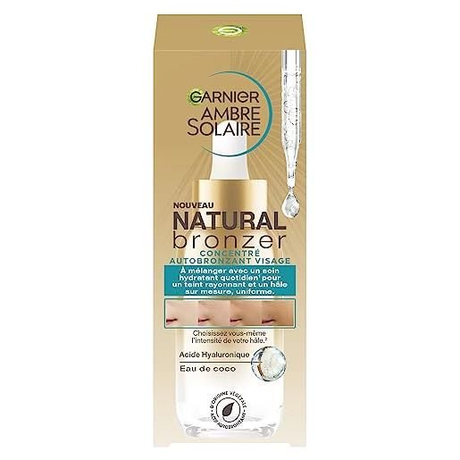 Garnier siero autoabbronzante concentrato per un'abbronzatura naturale, per un'abbronzatura uniforme e durevole, ambre solaire natural bronzer, 1 x 30 ml