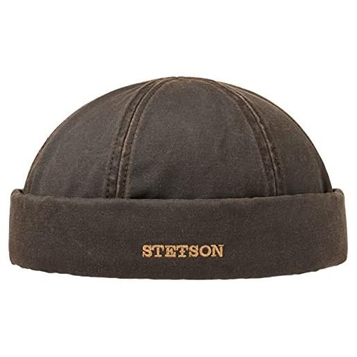 Stetson old cotton berretto da portuale maschile idrorepellente foderato pile pescatore uomo autunno inverno
