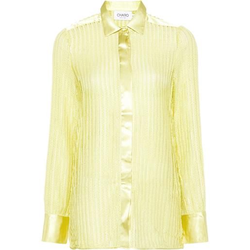 Charo Ruiz Ibiza camicia achty con dettaglio in pizzo - verde