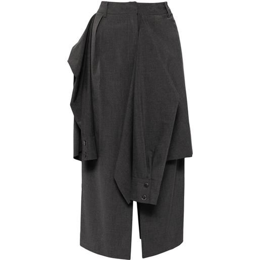 Goen.J gonna midi a strati - grigio