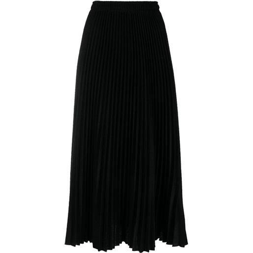 Ermanno Scervino gonna midi a vita alta plissettata - nero