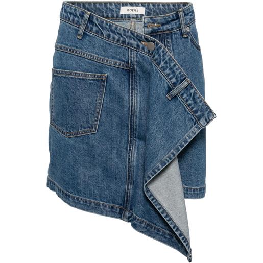 Goen.J gonna denim asimmetrica - blu