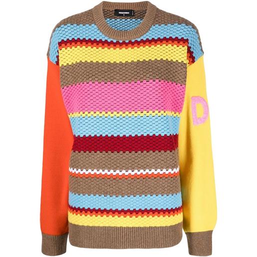 DSQUARED2 maglione a righe - marrone