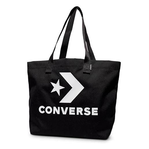 CONVERSE 10024675-a01 star chevron tote nero unisex adulto borsa taglia unica