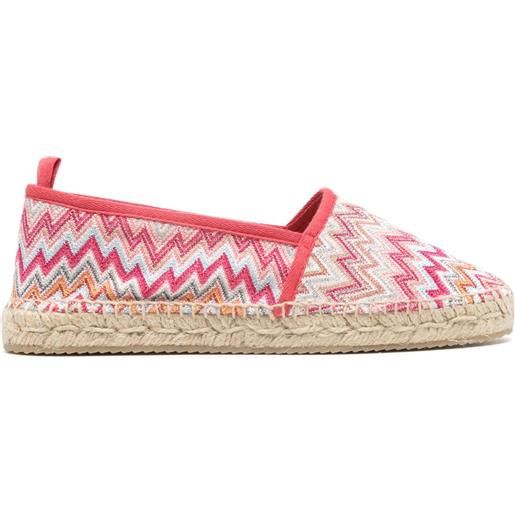 Missoni espadrilles elle con motivo a zigzag - rosa