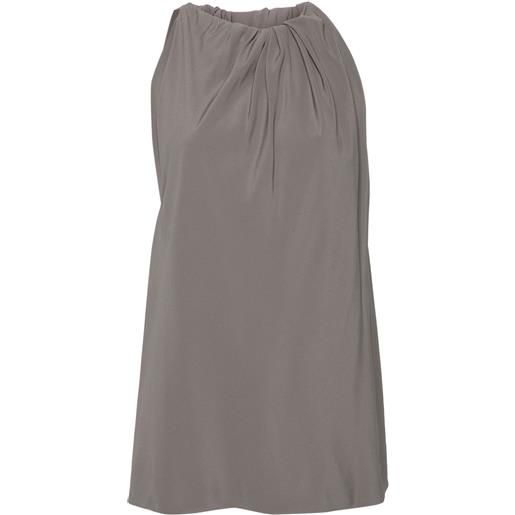 Rick Owens canotta con arricciatura - grigio