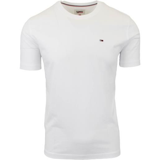 Tommy jeans t-shirt uomo maniche corte bianco