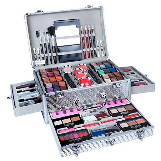 MKNZOME kit per trucco completo, MKNZOME cosmetico valigetta per principianti con ombretti correttore rossetto lucidalabbra fard ecc - sorpresa regalo trousse di trucchi, per l'uso quotidiano e viaggio#2