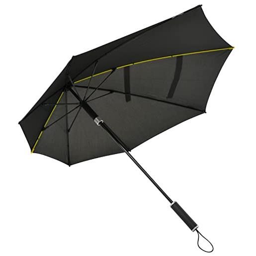 Impliva stormaxi ombrello arodinamico storm - apertura mano - windproof - ø 92 cm - nero