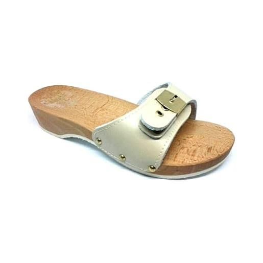 M.a.u.r.i. zoccolo in legno donna beige