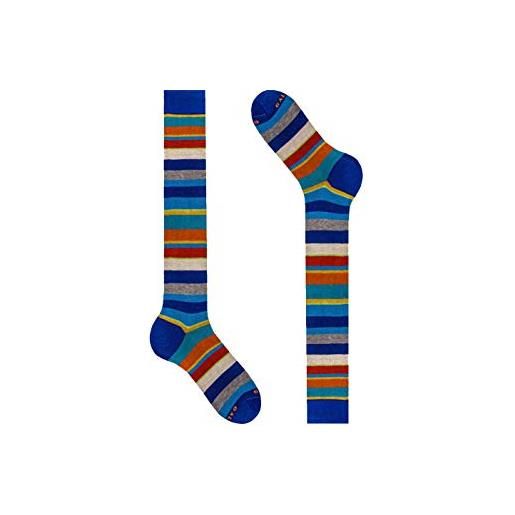 Gallo calza lunga uomo in cotone super leggero fantasia multicolor colore cobalto/minio tg 40-45 art. Ap103172