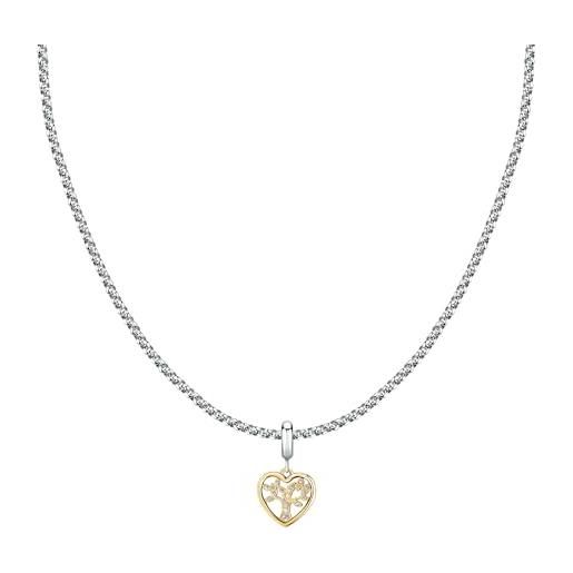 Morellato drops collane donna in acciaio, cristalli, ip oro - scz1287