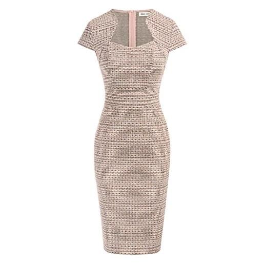 Grace karin, vestito da donna a tubino con maniche ad aletta, xl