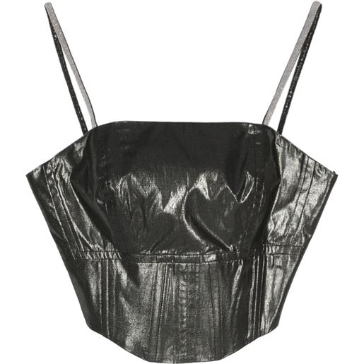 Peserico top corto - grigio