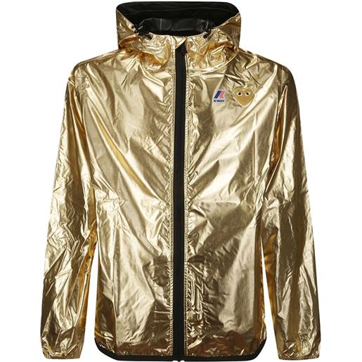 Comme Des Garçons Play giacca con applicazione heart x k-way - oro