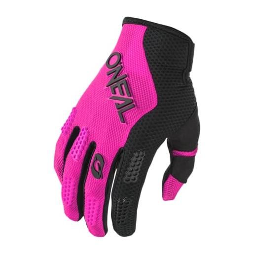 O'NEAL | guanti da ciclismo e motocross | mx mtb fr downhill | vestibilità per il massimo comfort, materiale traspirante | guanto elements racewear v. 24 donna | adulto | nero rosa | taglia m