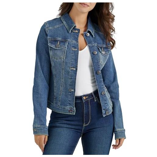 Wrangler Authentics giacca in denim elasticizzato da donna, bianco sporco, medium