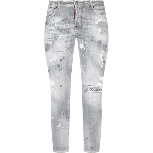 DSQUARED2 jeans con applicazione - grigio