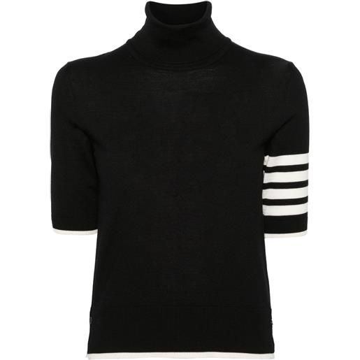 Thom Browne maglione con dettaglio a righe - nero