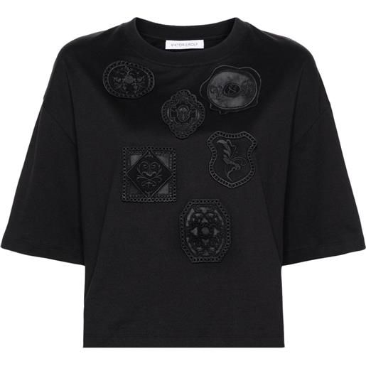 Viktor & Rolf t-shirt con applicazione - nero