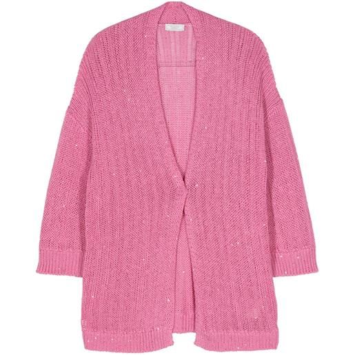 Peserico cardigan con paillettes - rosa