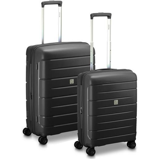 Valigie CELIMS Grandi Dimensioni In Polipropilene - Set Con Beauty Case Nero | TSA | 23 Kg