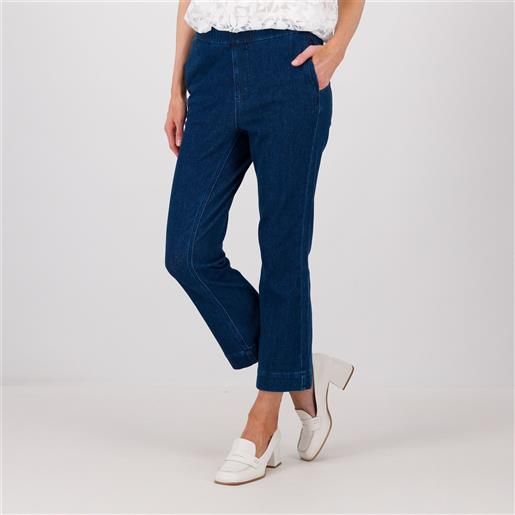 Isaac Mizrahi Live! jeans a zampetta cropped con elastico dietro