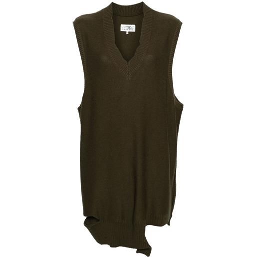 MM6 Maison Margiela abito corto smanicato - verde