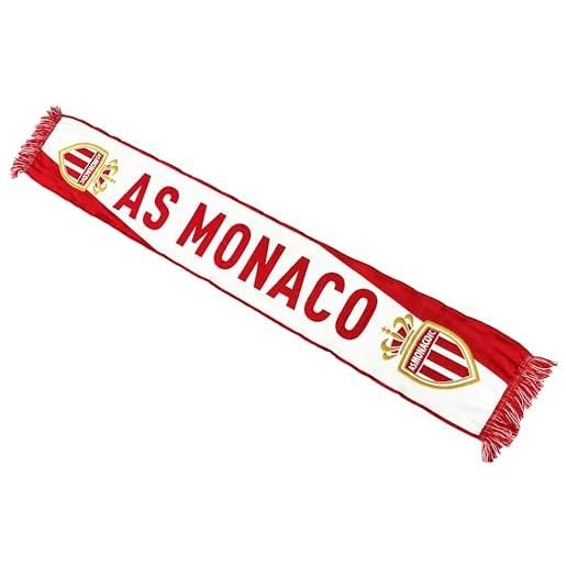 As monaco - sciarpa della squadra di calcio della league 1 as monaco, collezione ufficiale, 138 cm