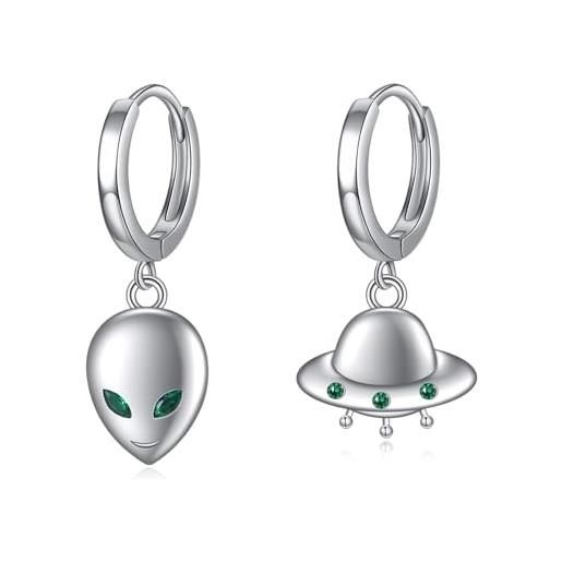 Helen De Lete Orecchini In Argento Sterling 925 Con Corna Di Cervo - 13x5 Mm - 5