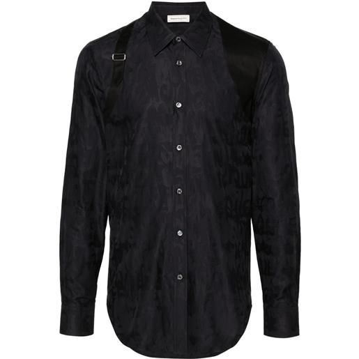 Alexander McQueen camicia con fibbia decorativa - nero