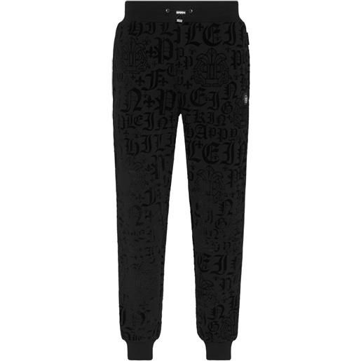 Philipp Plein pantaloni sportivi con coulisse - nero