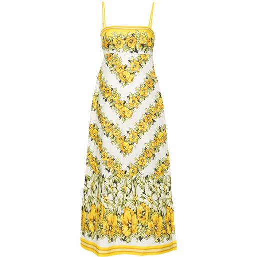 ALEMAIS abito midi gisela a fiori - giallo