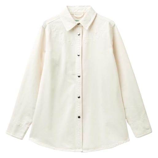 United Colors of Benetton camicia 556ydq07h, panna 0z3, xs donna