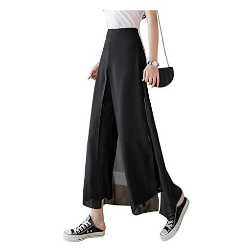 Dawwoti pantaloni per gonna in chiffon da donna pantaloni a gamba estate pantaloni leggeri della caviglia