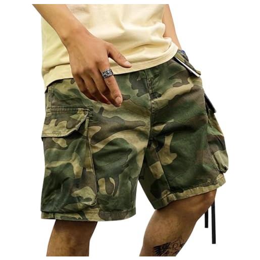 Pantaloncini Cargo Uomo Estivi - Slim Fit, Multitasche, Traspiranti E Comodi, Ideali Per Sport E Casual