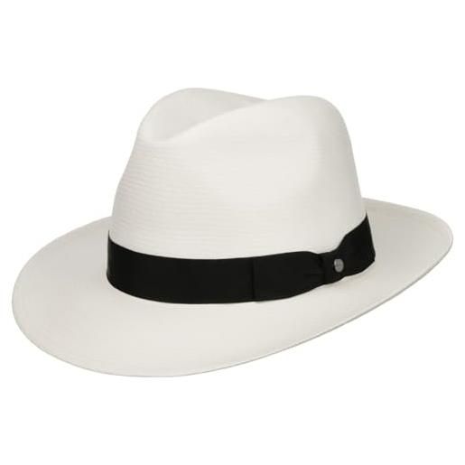Stetson philadelphia cappello panama uomo - made in italy da sole estivo paglia con nastro grosgrain estate primavera/estate - 59 cm natura