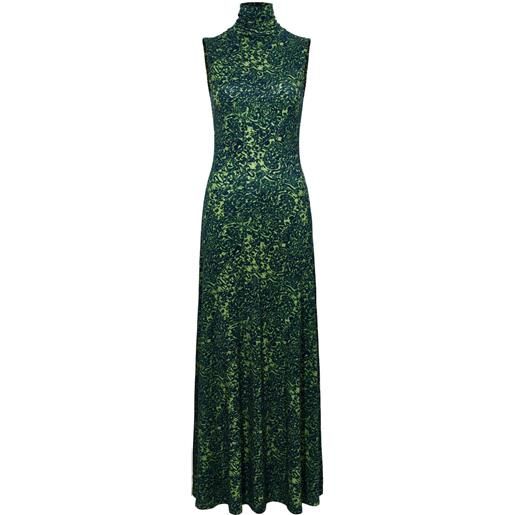 Proenza Schouler White Label abito con stampa astratta - verde