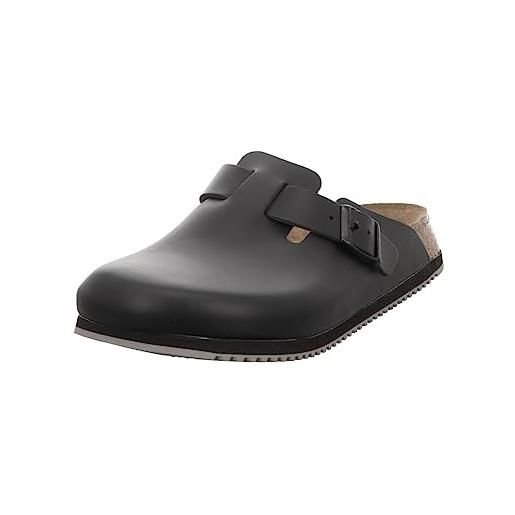 Birkenstock professional boston nl schwarz 60194, zoccoli e sabot unisex adulto, nero (superlauf), 44
