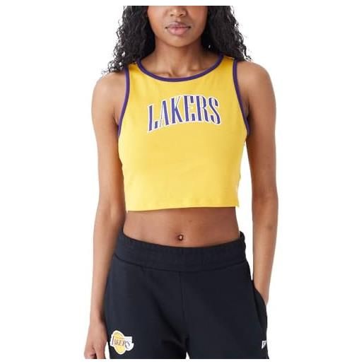New Era ladies crop - canottiera los angeles lakers, giallo. , xs