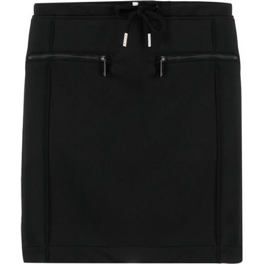 Courrèges minigonna con coulisse - nero