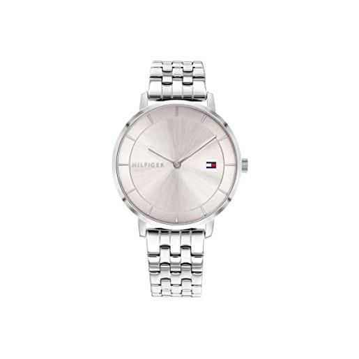 Tommy Hilfiger orologio analogico al quarzo da donna con cinturino in acciaio inossidabile argentato - 1782283